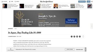 
                            10. In Japan, Day-Trading Like It's 1999 - The New York Times