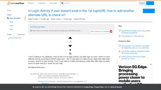 
                            8. in Login Activity if user doesn't exist in the 1st loginURL how to ...