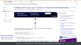 
                            8. In Moneycontrol's Login page , Selenium is unable to find the ...