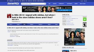 
                            6. In NBA 2k14 I signed with Adidas, but when I look in the store Adidas ...