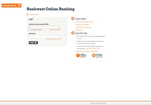 
                            13. In online banking - Bankwest Online Banking