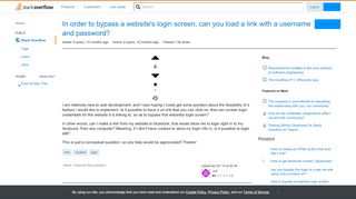 
                            9. In order to bypass a website's login screen, can you load a link ...