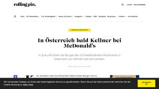 
                            12. In Österreich bald Kellner bei McDonald's - Rolling Pin