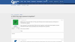 
                            3. In SSH-Putty login+passwort eingebbar? | ComputerBase Forum