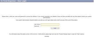 
                            7. In-Tend Organiser - User Login