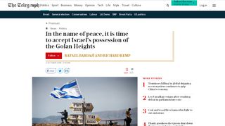 
                            9. In the name of peace, it is time to accept Israel's possession of the ...