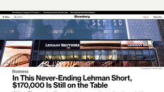 
                            13. In This Never-Ending Lehman Short, $170,000 Is Still on the Table ...