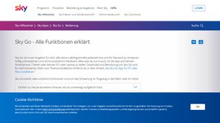 
                            8. In welchen Ländern funktioniert Sky Go? - Sky - Hilfecenter
