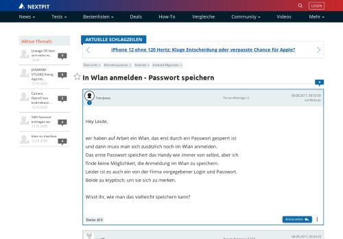 
                            1. In Wlan anmelden - Passwort speichern | AndroidPIT Forum