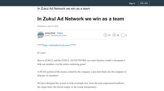 
                            12. In Zukul Ad Network we win as a team - LinkedIn