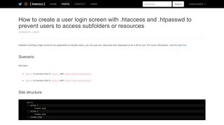 
                            9. inanzzz | How to create a user login screen with .htaccess and ...