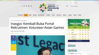 
                            4. Inasgoc Kembali Buka Portal Rekrutmen Volunteer Asian Games ...