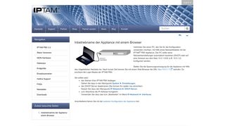 
                            12. Inbetriebnahme der Appliance mit einem Browser | IPTAM PBX - Ihre ...