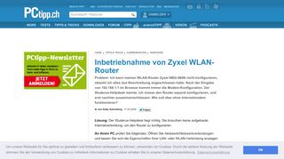 
                            8. Inbetriebnahme von Zyxel WLAN-Router - PCtipp.ch