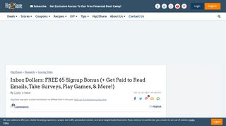 
                            13. Inbox Dollars: FREE $5 Signup Bonus (+ Get Paid to Read Emails ...