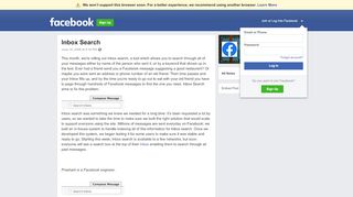 
                            5. Inbox Search | Facebook