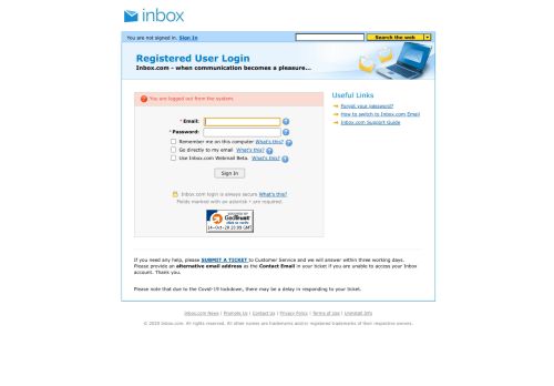 
                            11. Inbox.com - Login