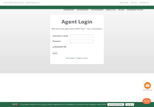 
                            6. Inca Tours - Agent Login