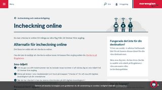 
                            6. Incheckning online | Norwegian