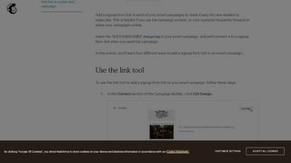 
                            11. Include a Signup Form Link in a Campaign - MailChimp