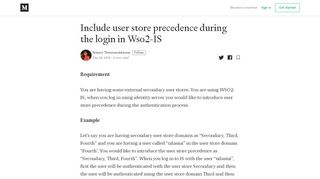 
                            7. Include user store precedence during the login in Wso2-IS - Medium