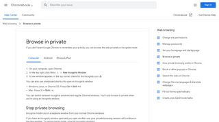 
                            3. Incognito mode - Google Support