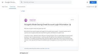 
                            13. Incognito Mode Saving Gmail Account Login Information - Google ...