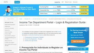 
                            12. Income Tax Login & Registration FREE Guide - IT Department Portal