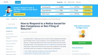 
                            1. Income Tax Notice to file returns - Here's how to submit compliance form