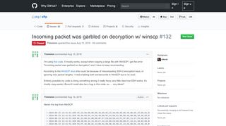 
                            4. Incoming packet was garbled on decryption w/ winscp · Issue #132 ...