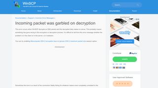 
                            2. Incoming packet was garbled on decryption :: WinSCP