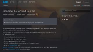 
                            1. Incompatible or Red Realms - Blizzard Support - Blizzard Entertainment