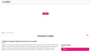 
                            5. Incontri in Italia - Meetic Italia