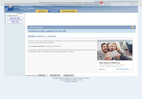 
                            5. Incorporar el login y password en una URL - ABCdatos.
