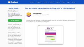 
                            12. Incorrect email or password shown on integration to Vertical ...