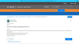 
                            12. Incorrect login and password error - Micro Focus Community