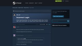 
                            1. Incorrect Login :: Help and Tips - Steam Community