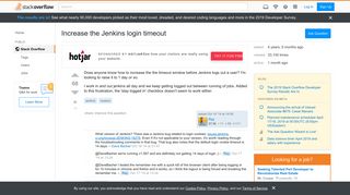 
                            1. Increase the Jenkins login timeout - Stack Overflow