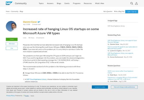 
                            6. Increased rate of hanging Linux OS startups on some Microsoft Azure ...