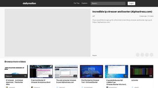 
                            12. Incredible ip stresser and booter (Alphastress.com) - video dailymotion