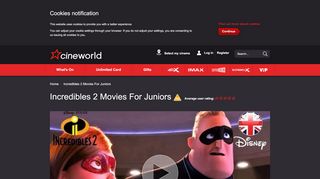 
                            12. Incredibles 2 Movies For Juniors | Book tickets at Cineworld Cinemas