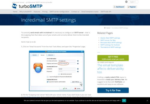 
                            12. Incredimail SMTP settings - smtp mail server - professional SMTP ...