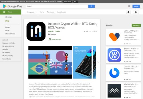 
                            3. Indacoin Crypto Wallet - BTC, Dash, EOS, Waves - Apps on Google ...