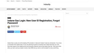 
                            6. Indane Gas Login: New User ID Registration, Forgot Password ...