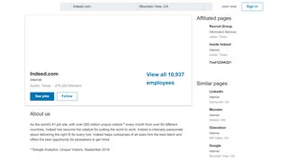 
                            10. Indeed.com | LinkedIn