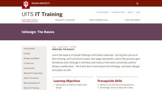 
                            9. InDesign: The Basics: All Titles: Explore Topics: UITS IT Training ...