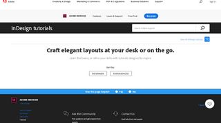 
                            10. InDesign tutorials | Learn how to use InDesign CC - Adobe Help Center