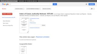 
                            10. Index of Cases Judicially Noticed, 1875-94: List of Cases Cited in ...