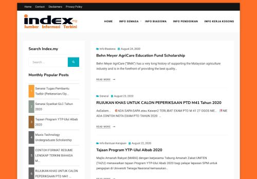 
                            6. INDEX.MY | Sumber Informasi Terkini 2019 … – Info Kerja ...