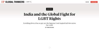
                            8. India and the Global Fight for LGBT Rights – Foreign Policy